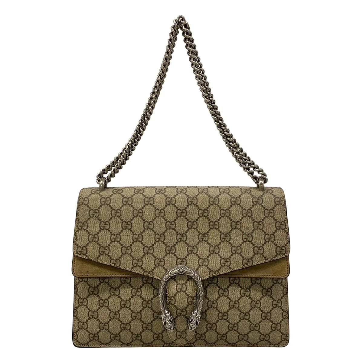 Gucci Shoulder Bag Dionysus Beige Dark Brown