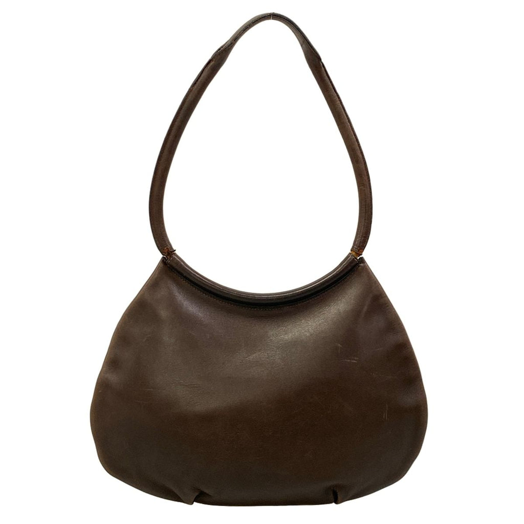 Hermes Shoulder Bag Kaka Wet Dark Brown Leather — view 3