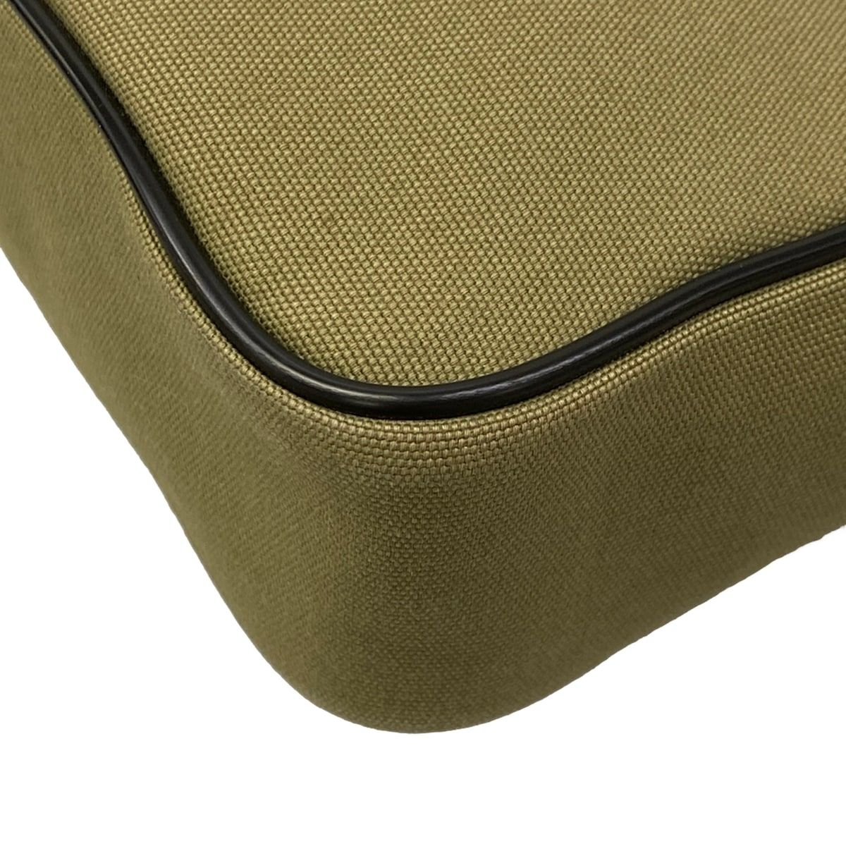 Saint Laurent Paris Shoulder Bag Camp Khaki Black Leather — view 6