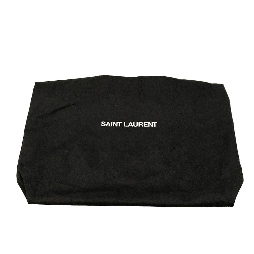 Saint Laurent Paris Shoulder Bag Camp Khaki Black Leather — view 8