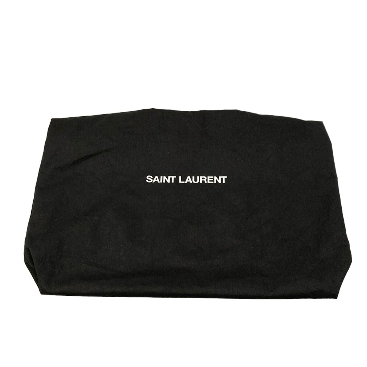 Saint Laurent Paris Shoulder Bag Camp Khaki Black Leather — view 8