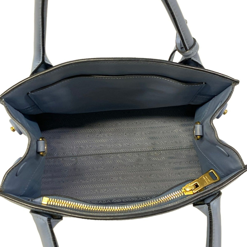 Prada Tote Bag Light Blue Leather — view 7