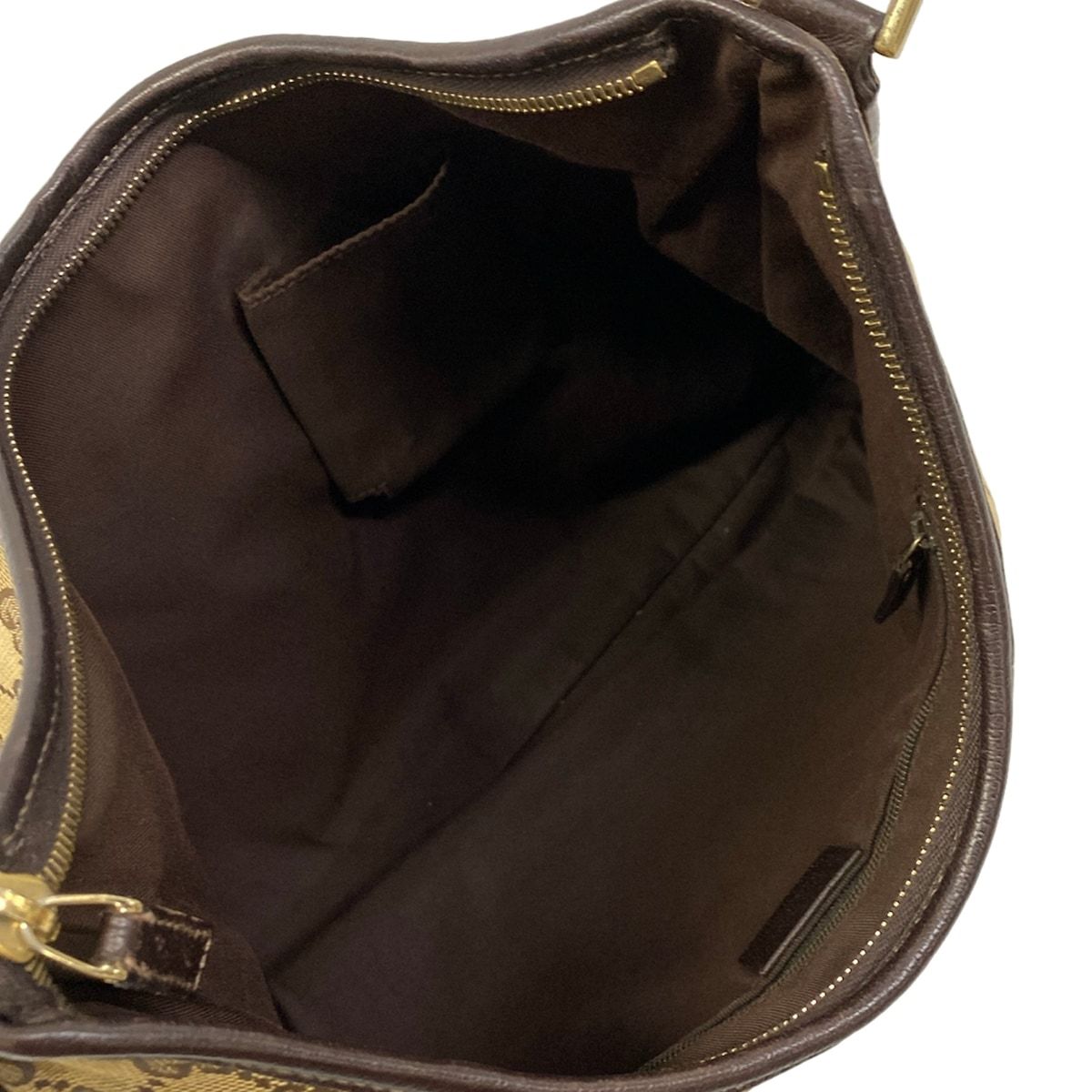 Gucci Shoulder Bag Abbey Beige Dark Brown Leather — view 7