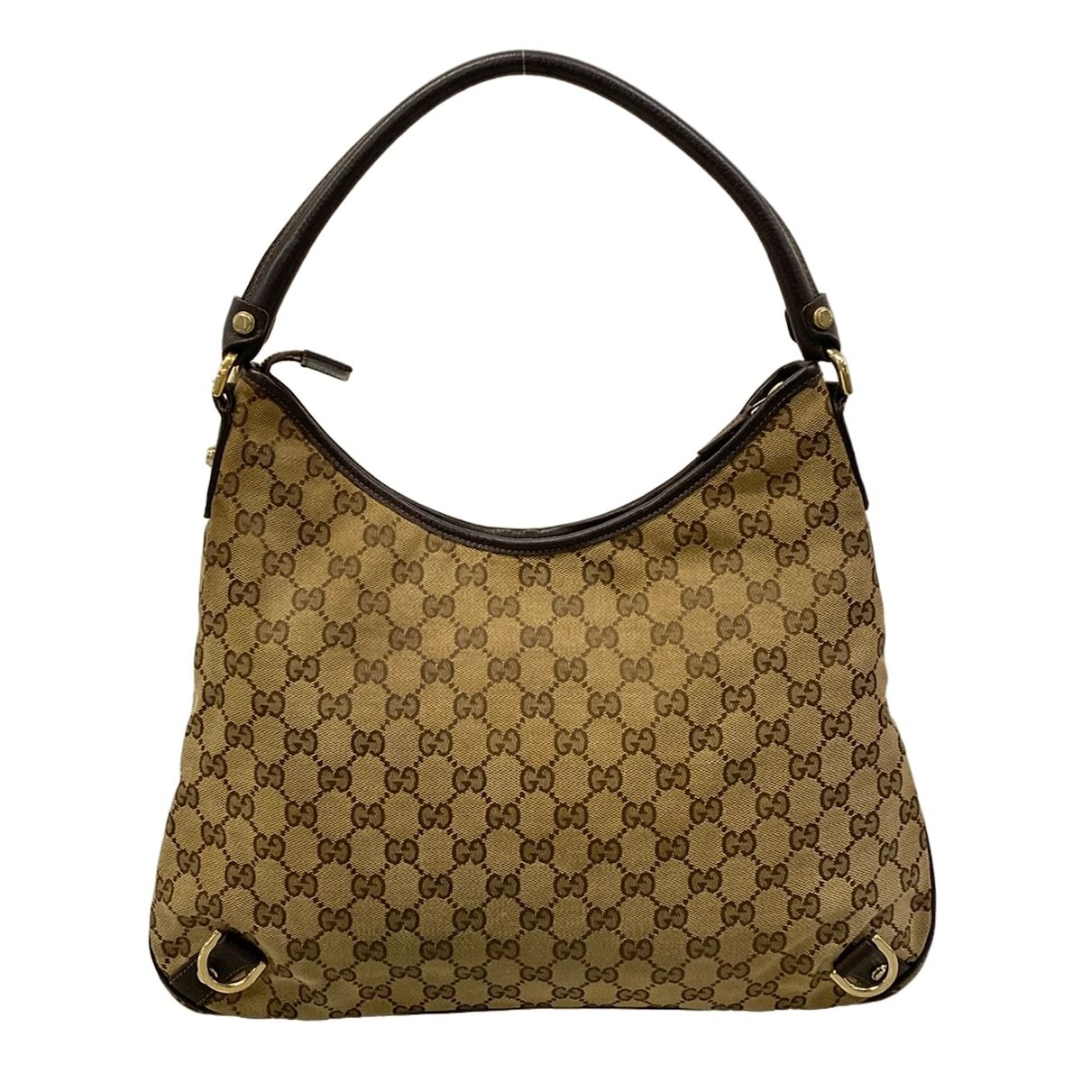 Gucci Shoulder Bag Abbey Beige Dark Brown Leather — view 3
