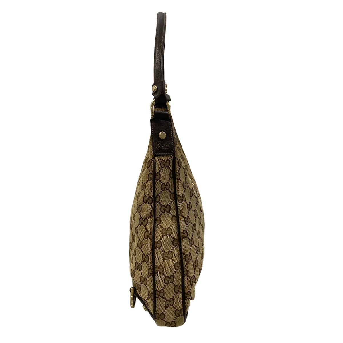 Gucci Shoulder Bag Abbey Beige Dark Brown Leather — view 2