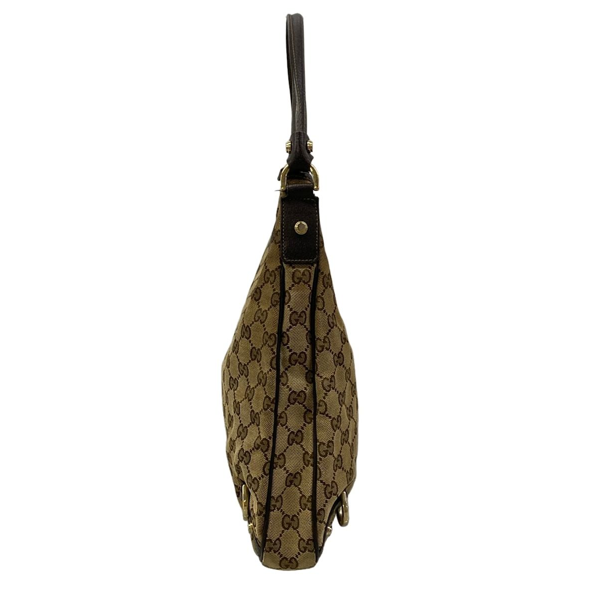 Gucci Shoulder Bag Abbey Beige Dark Brown Leather — view 4