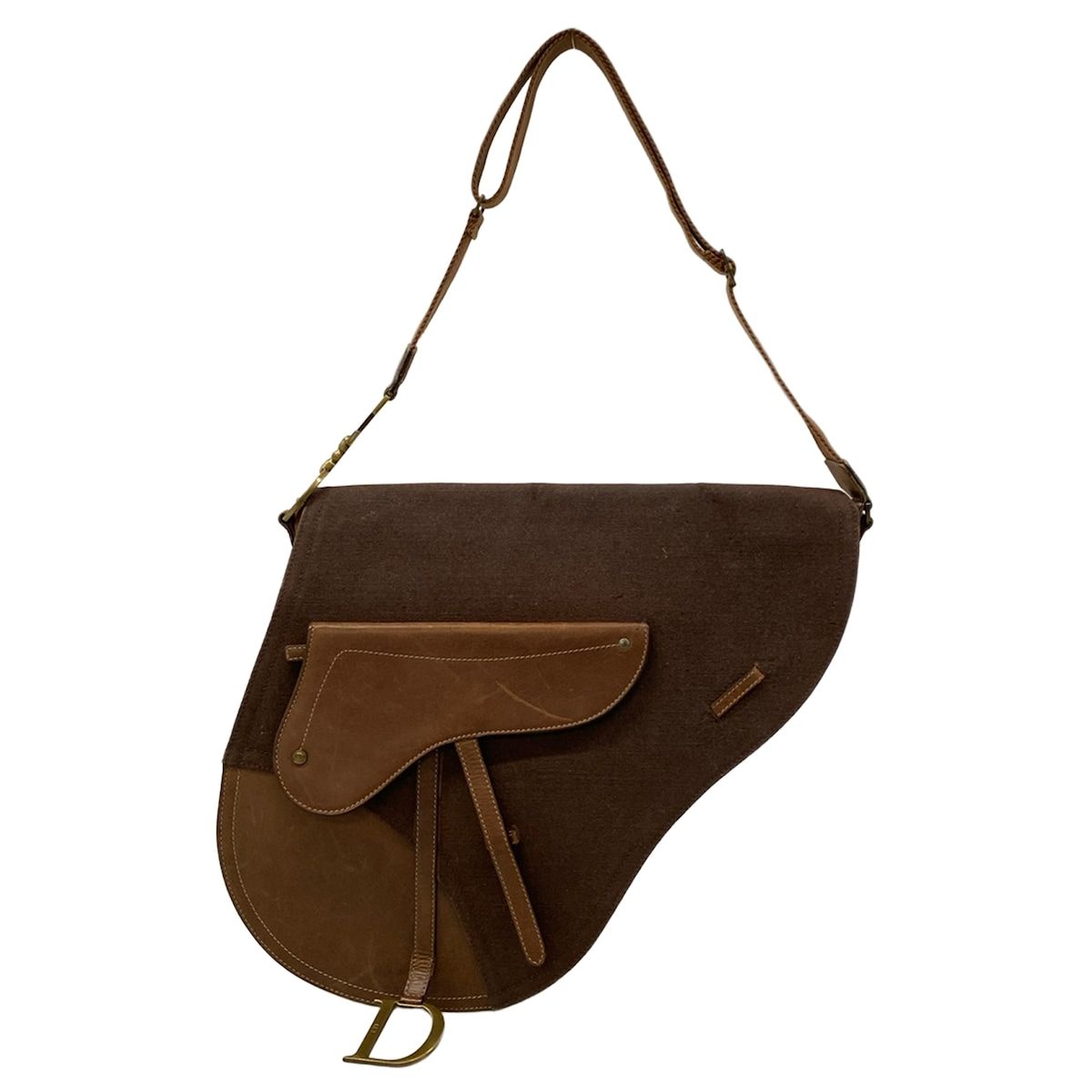 Dior Shoulder Bag Saddle Brown Leather