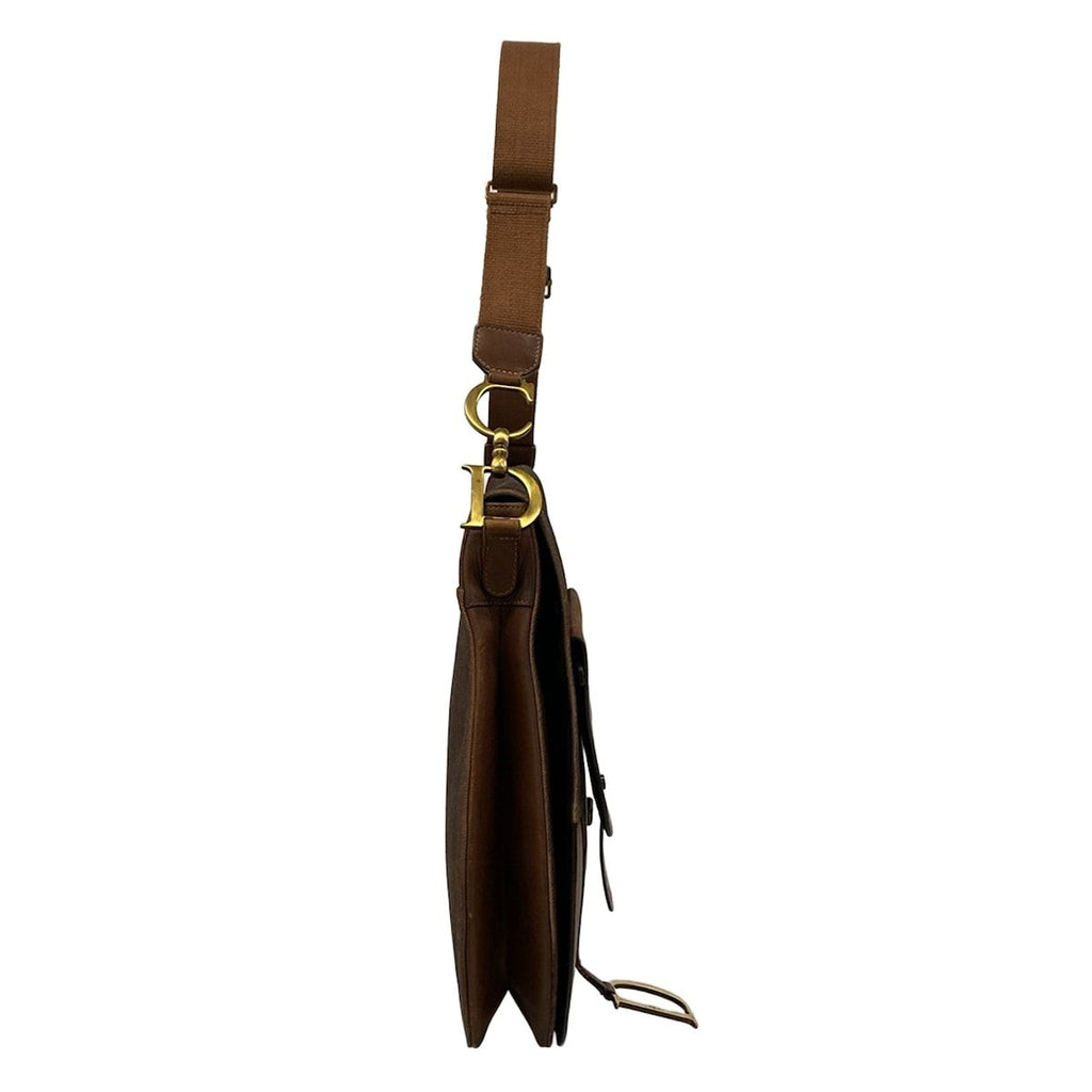 Dior Shoulder Bag Saddle Brown Leather — view 2