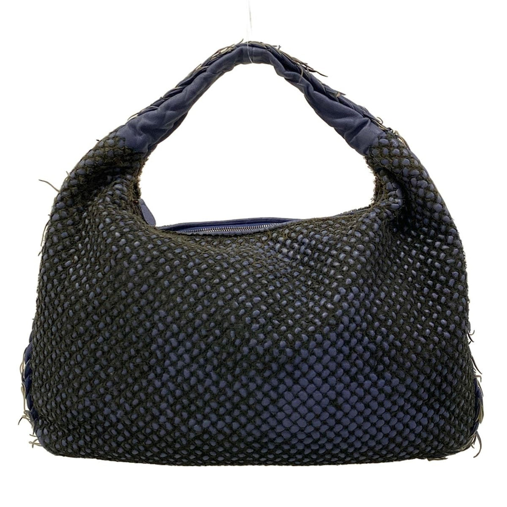 Bottega Veneta Shoulder Bag Intrecciato Navy Leather