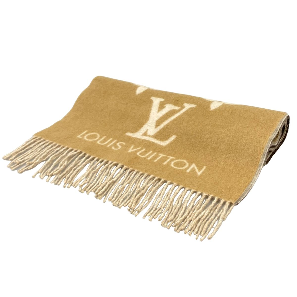 Louis Vuitton Scarf Echarpe Reykjavik Gradient Beige Cashmere
