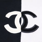 Chanel CC Logo Bicolor Cashmere Fringe Scarf — view 5