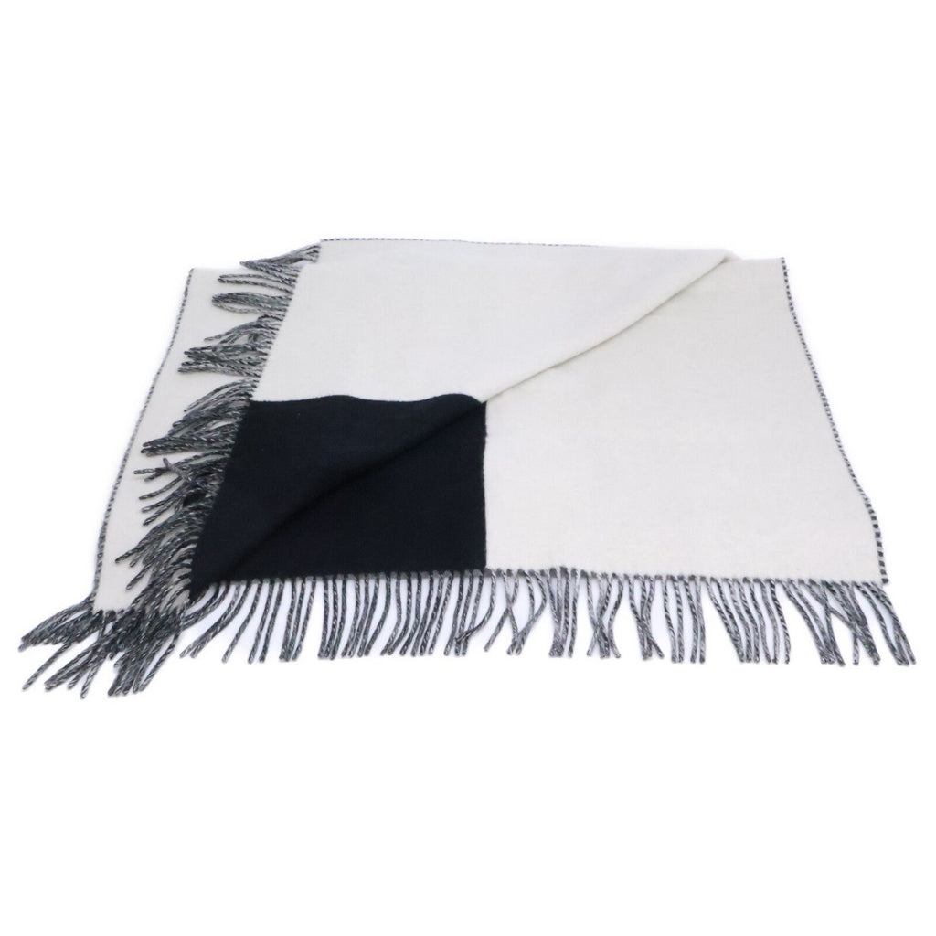 Chanel CC Logo Bicolor Cashmere Fringe Scarf — view 3