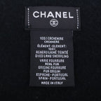 Chanel CC Logo Bicolor Cashmere Fringe Scarf — view 4