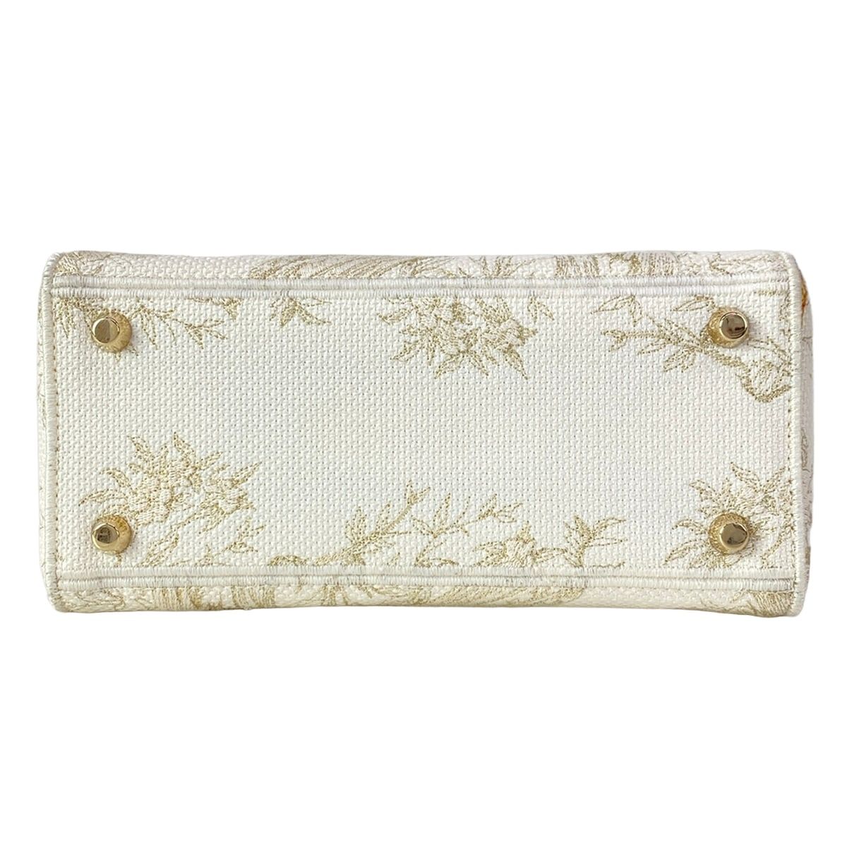Dior Handbag Lady D-lite Medium Bag Ivory White — view 5