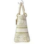 Dior Handbag Lady D-lite Medium Bag Ivory White — view 4