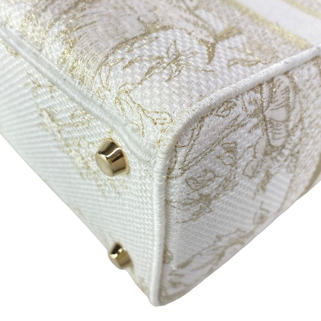 Dior Handbag Lady D-lite Medium Bag Ivory White — view 8