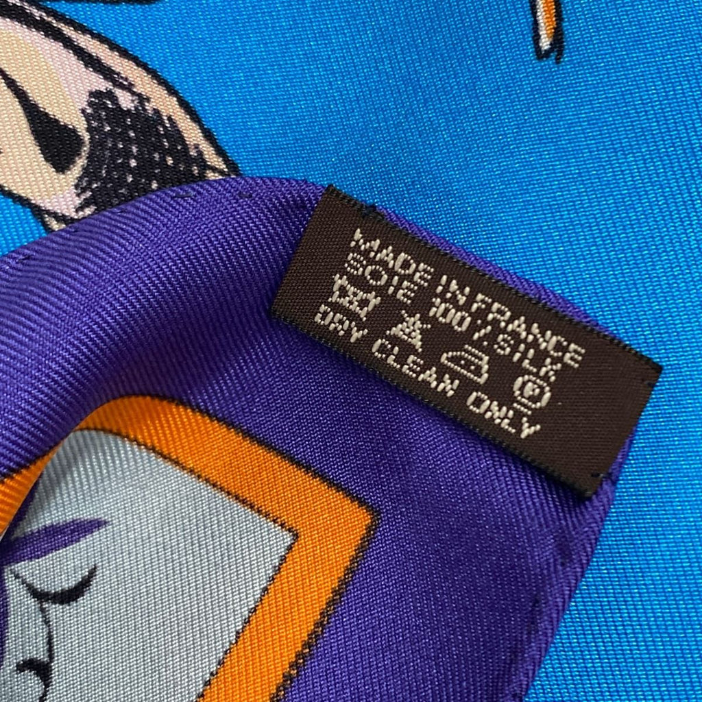 Hermes Scarf Carre 140 Blue Navy Multi Kachinas — view 3