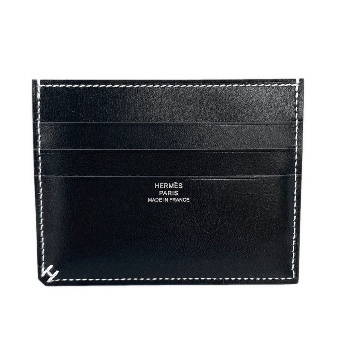 Hermes Card Case H Sellier Black