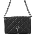 Saint Laurent Paris Chain Wallet Becky on Leather Black Shoulder Bag