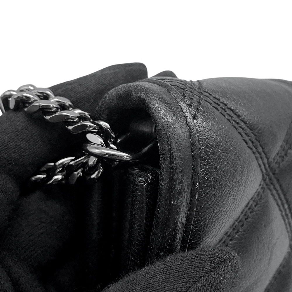 Saint Laurent Paris Chain Wallet Becky on Leather Black Shoulder Bag — view 8