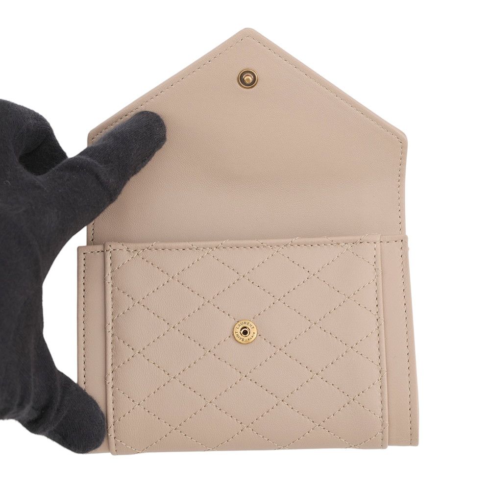 Saint Laurent Paris Card Case Small Envelope Wallet Lambskin — view 4