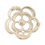 Chanel Brooch CC Logo Camellia Rhinestone Faux Pearl — view 3
