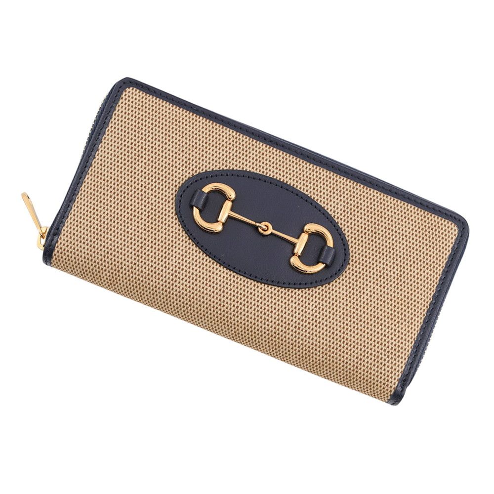 Gucci Wallet Horsebit 1955 Zip Around Canvas Leather