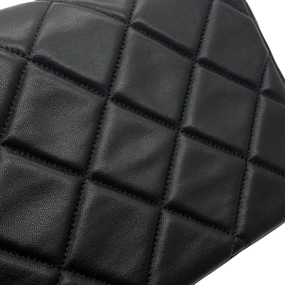 Chanel Chain Shoulder Bag Quilted CC Logo Small Lambskin — view 8