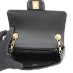 Chanel Chain Shoulder Bag Quilted CC Logo Small Lambskin — view 5