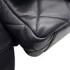 Chanel Chain Shoulder Bag Quilted CC Logo Coin Motif Caviar Leather Black — view 6