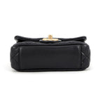 Chanel Chain Shoulder Bag Quilted CC Logo Coin Motif Caviar Leather Black — view 3