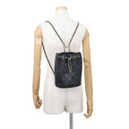 Chanel Backpack Quilted CC Logo Lambskin Black — view 4