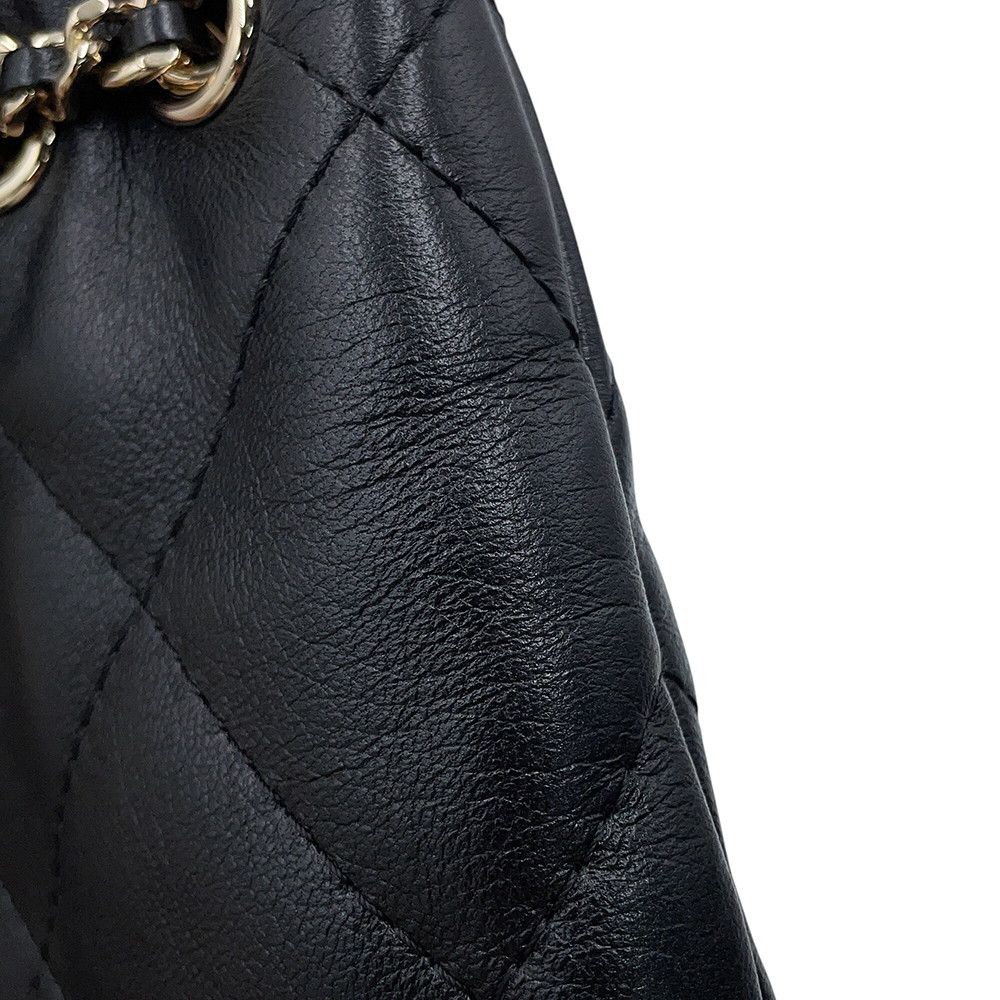 Chanel Backpack Quilted CC Logo Lambskin Black — view 7