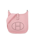 Hermes Shoulder Bag Evelyne 3 23 Rose Sakura Silver Taurillon Clemence