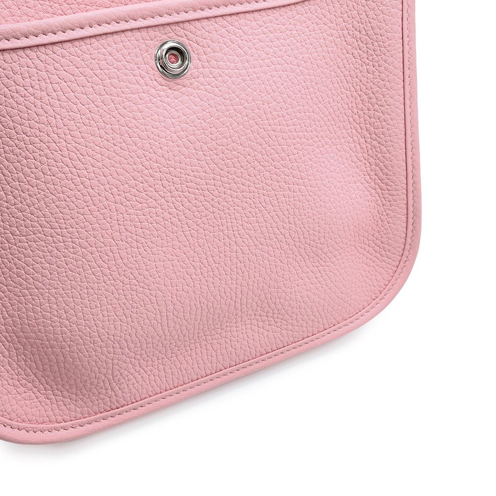 Hermes Shoulder Bag Evelyne 3 23 Rose Sakura Silver Taurillon Clemence — view 6