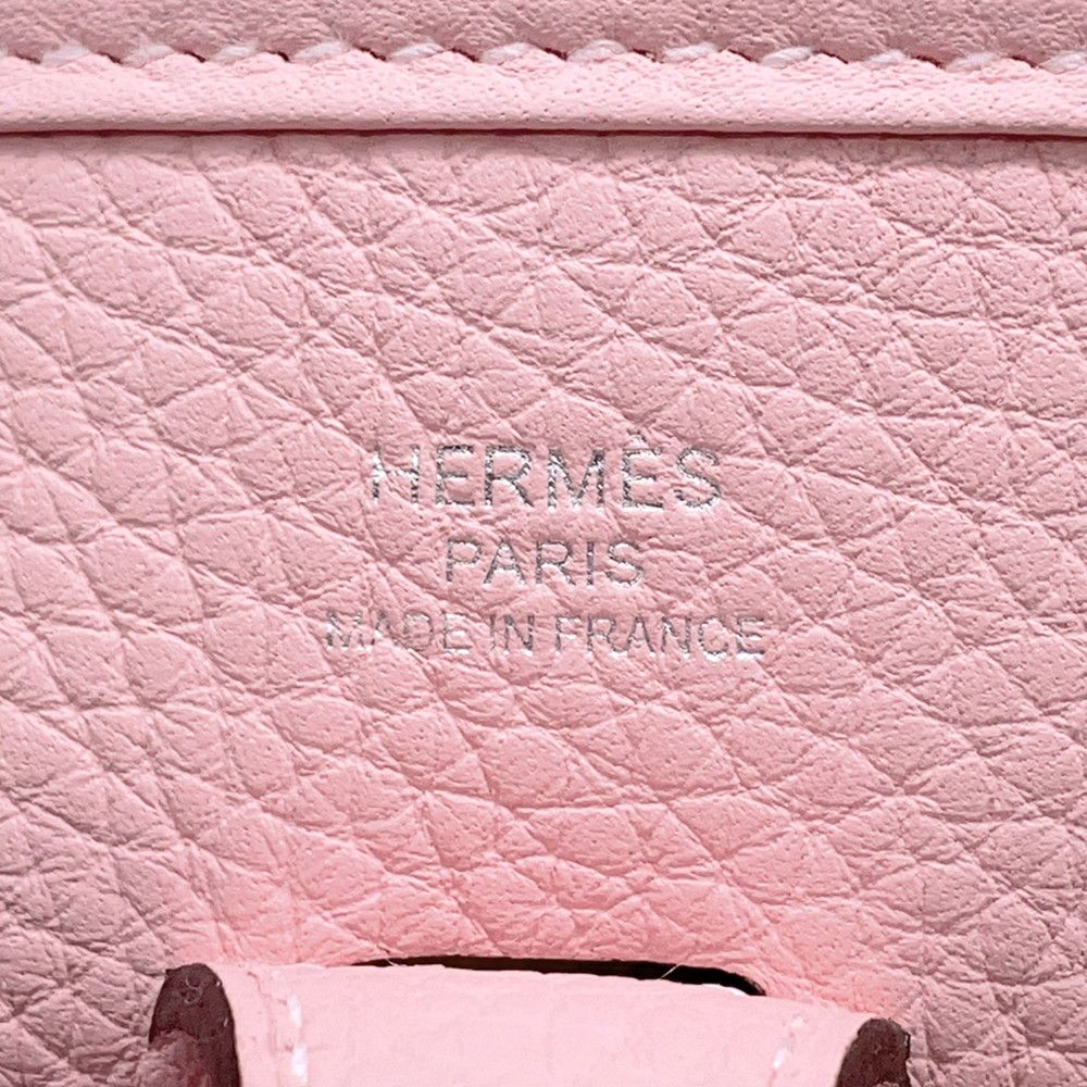 Hermes Shoulder Bag Evelyne 3 23 Rose Sakura Silver Taurillon Clemence — view 8