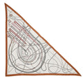 Hermes Shawl Triangle Jian Whip and Grip Fouets Et Badines Cashmere Silk Fall