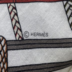 Hermes Shawl Triangle Jian Whip and Grip Fouets Et Badines Cashmere Silk Fall — view 3