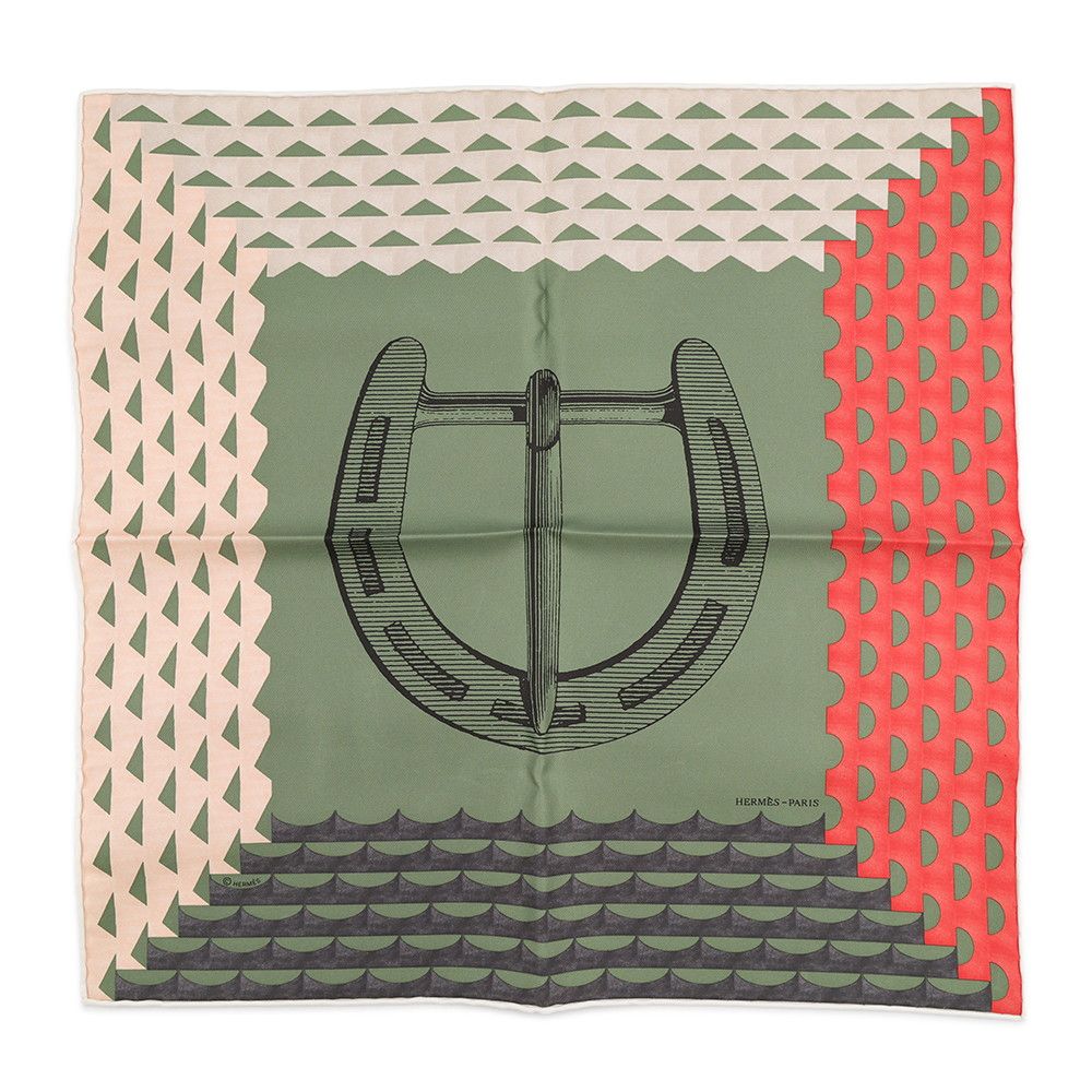 Hermes Scarf Carre 45 Portrait of Gavroche Buckle de Boucle Silk