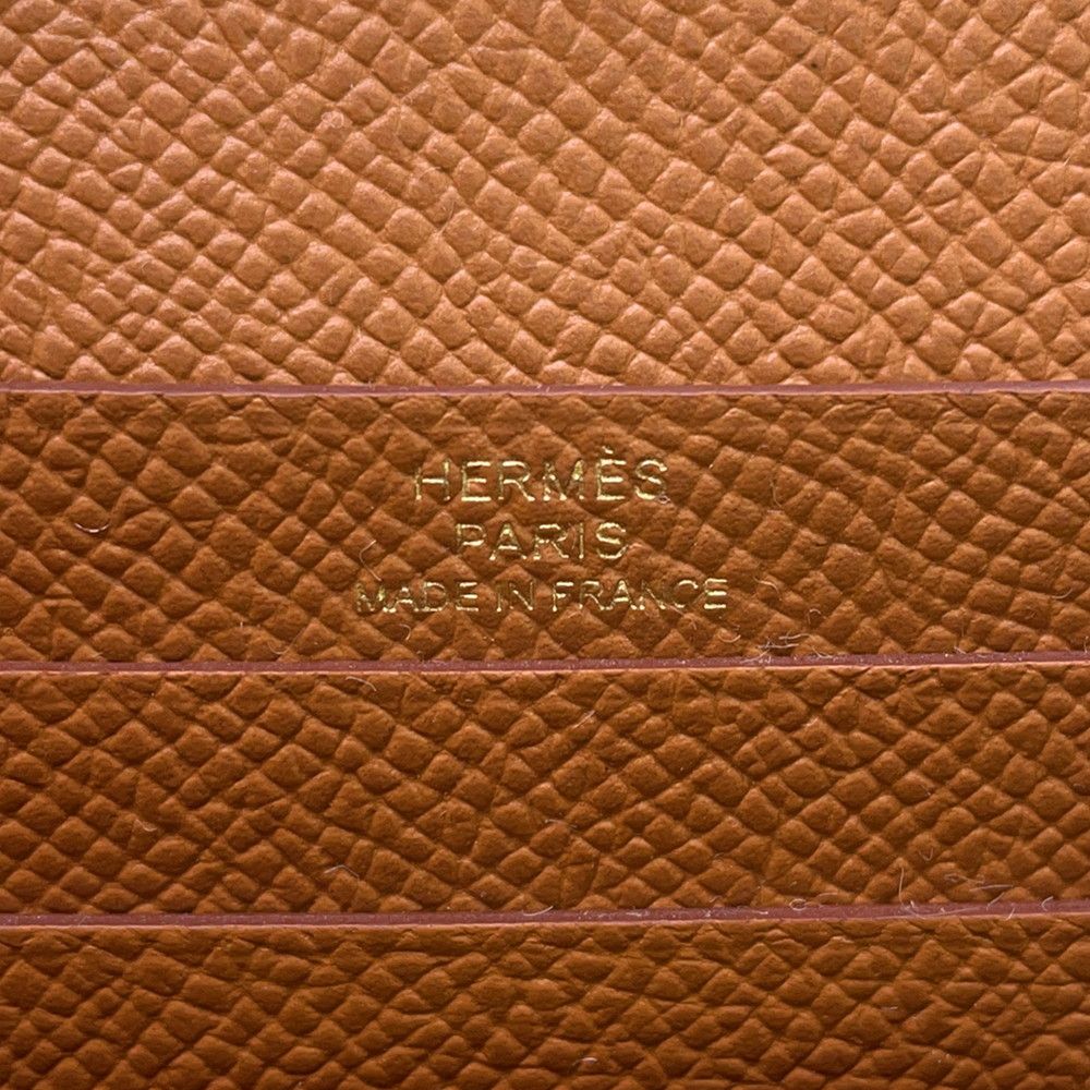 Hermes Wallet Maillon Compact Gold Epsom Card Case — view 5