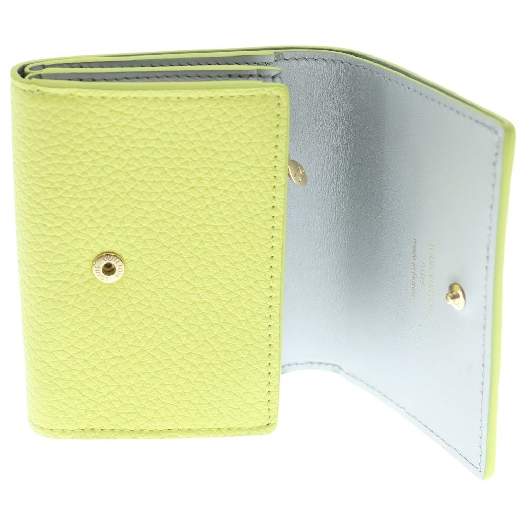 Louis Vuitton Portefeuille Capucines XS LV Logo Yellow Wallet — view 4