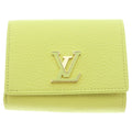 Louis Vuitton Portefeuille Capucines XS LV Logo Yellow Wallet