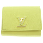 Louis Vuitton Portefeuille Capucines XS LV Logo Yellow Wallet
