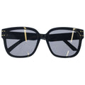 Dior Signature Logo Temple Sunglasses Black Gold Eyewear