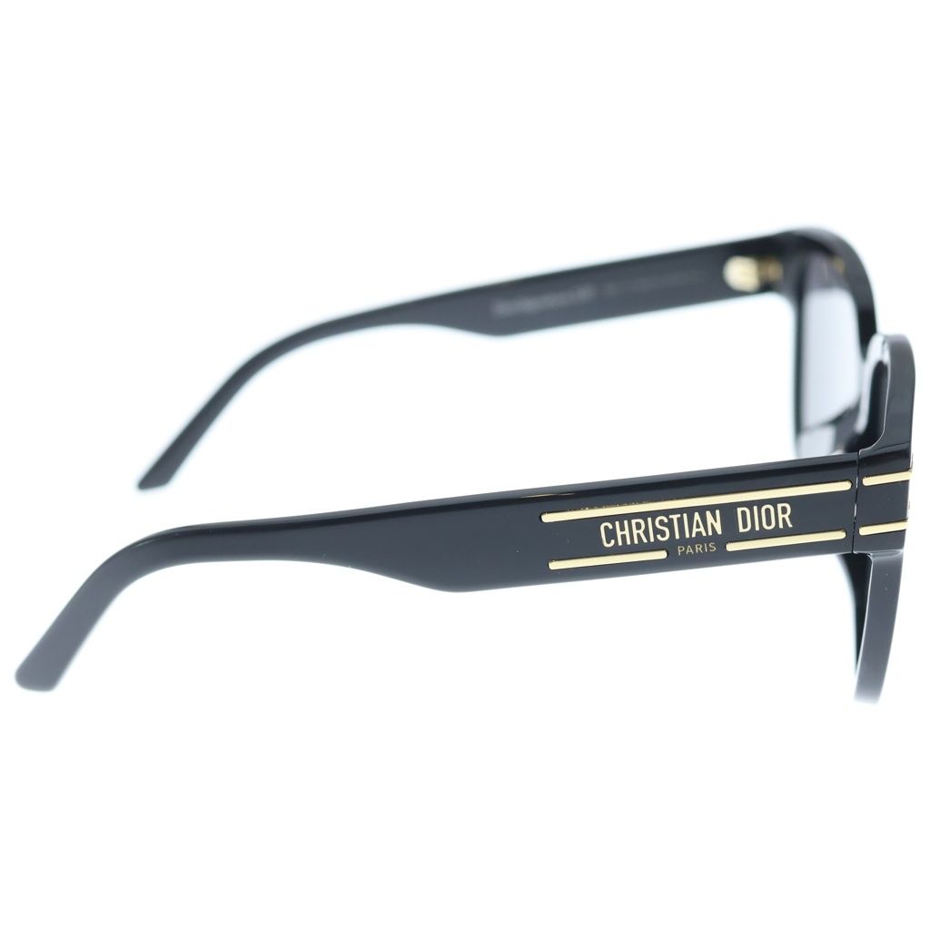 Dior Signature Logo Temple Sunglasses Black Gold Eyewear — view 3