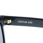 Dior Signature Logo Temple Sunglasses Black Gold Eyewear — view 6