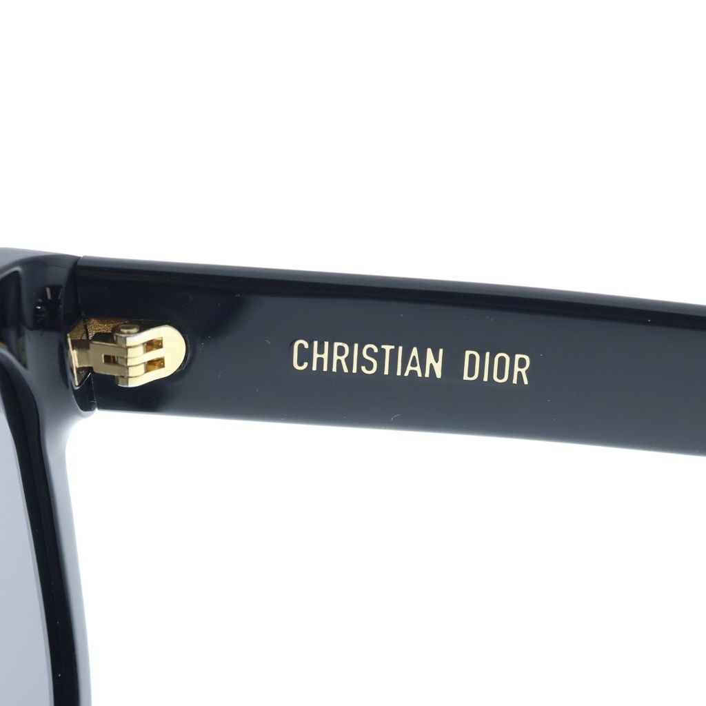 Dior Signature Logo Temple Sunglasses Black Gold Eyewear — view 6