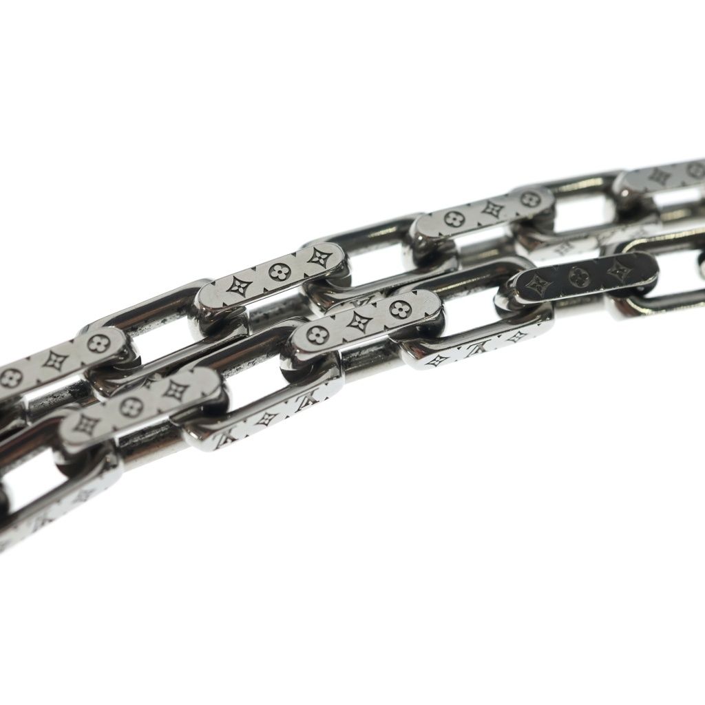 Louis Vuitton Collier Monogram Chain Necklace Silver — view 5
