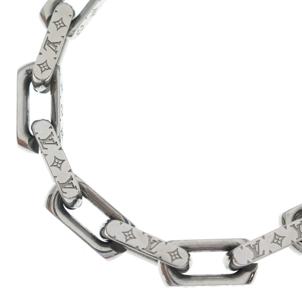 Louis Vuitton Collier Monogram Chain Necklace Silver