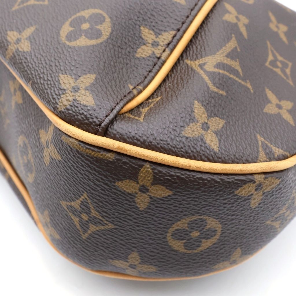 Louis Vuitton Monogram Thames GM Bag Brown Leather Gold — view 5